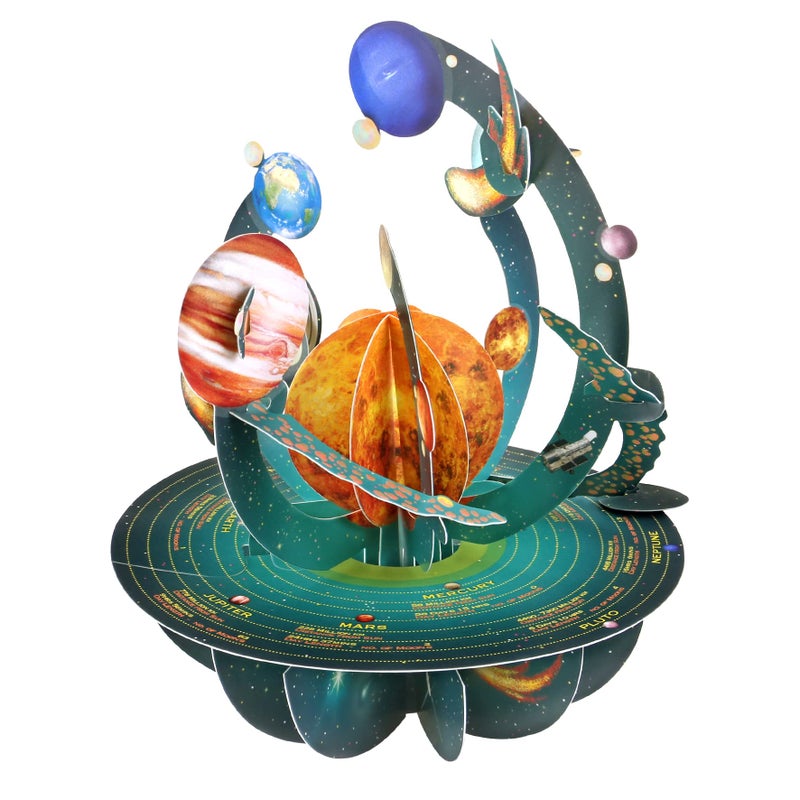 SANTORO Pirouette, 3D Pop Up Greeting Card - Solar System - For Kids, For Him, For Her | Space Card For Birthday - Image 2